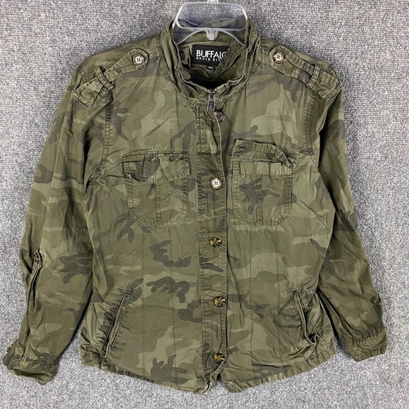Buffalo David Bitton Jackets & Blazers - Buffalo David Bitton Military Jacket Women's Medium Camouflage 100% Cotton